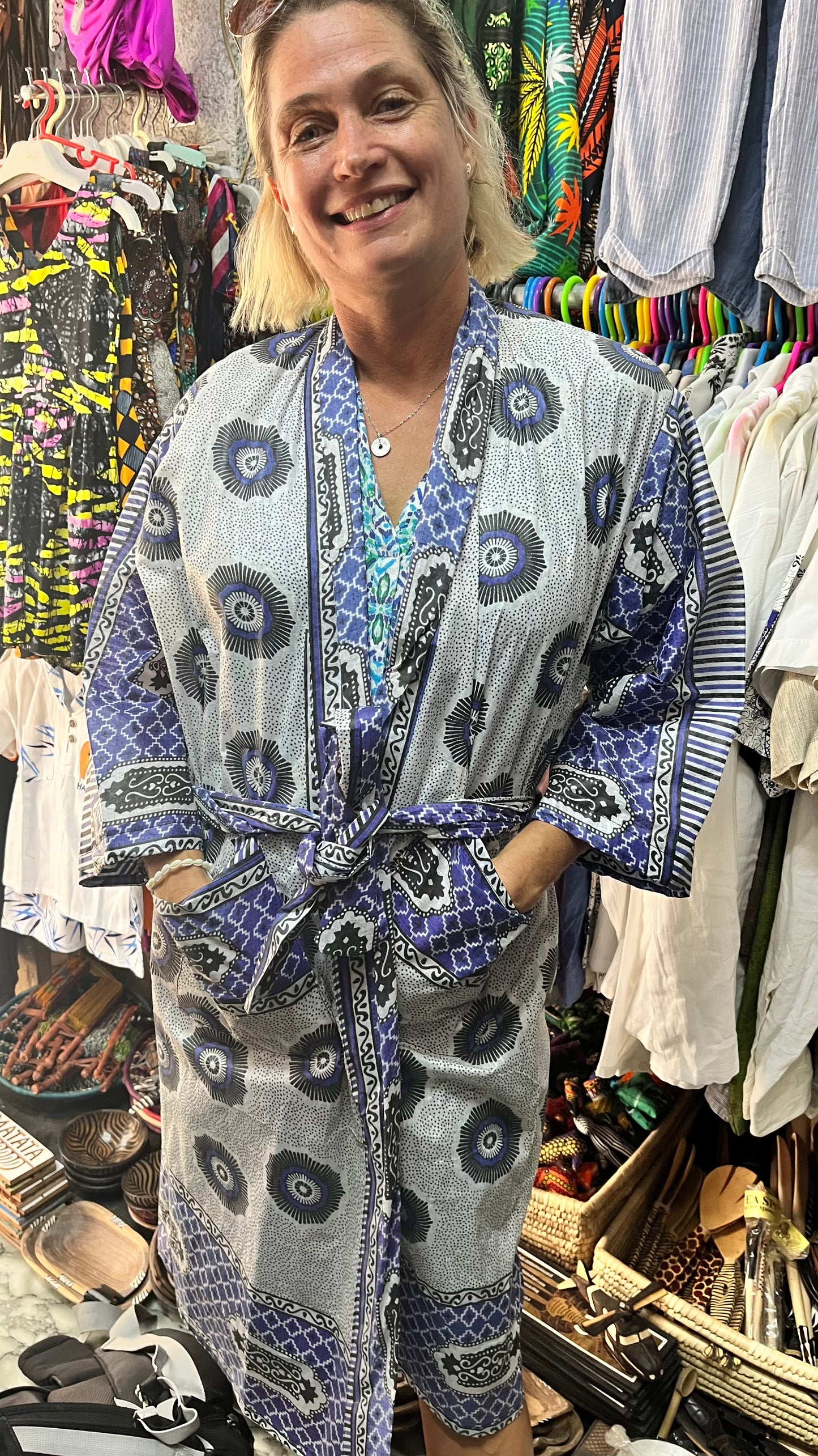 Kanga Kimono - Handmade Zanzibar Cotton