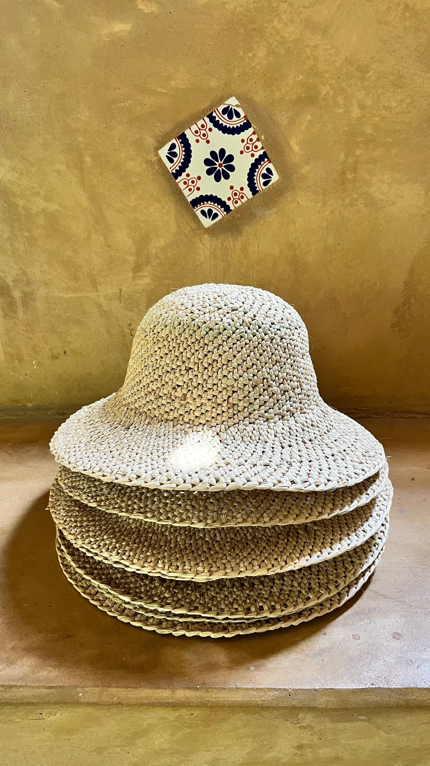Handwoven Raffia Sun Hat - Artisan Made