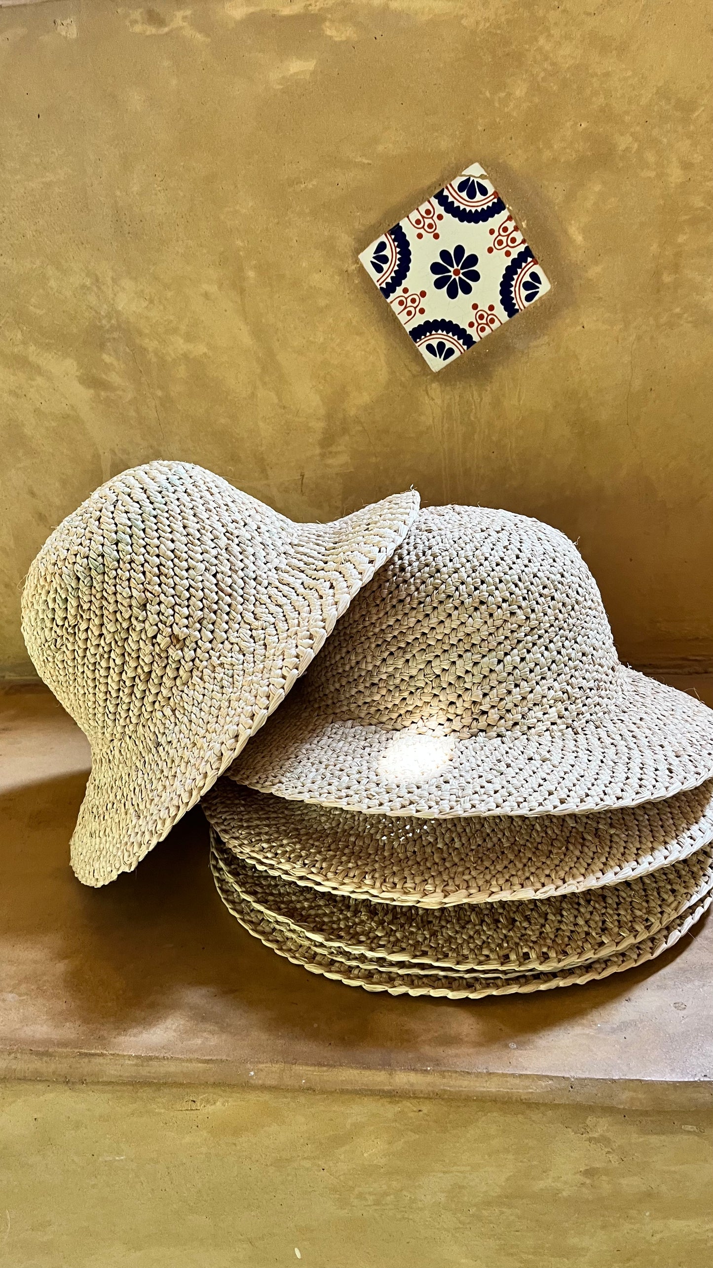 Handwoven Raffia Sun Hat - Artisan Made